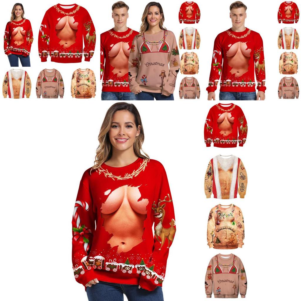 Cozy Mens Christmas 3d Graphic Print Pullover Hoodie Sweatshirt For Festive Celebrations