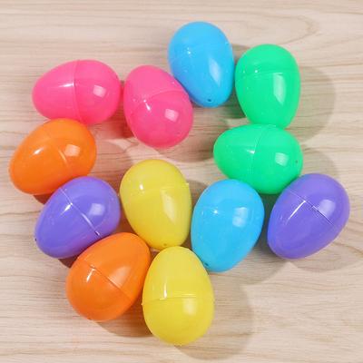 Twisted Egg Kids Durable Plastic Bright Color Open Easter Eggs Assorted Simulation Eggshell Holiday Easter Decorations