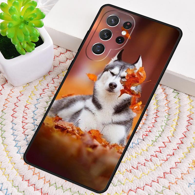 Siberian Husky Sled Dog TPU Phone Case For Samsung Galaxy Note 10 Pro S26 S25 S24 S23 S22 Ultra Plus S21 FE S20 Shockproof Cover