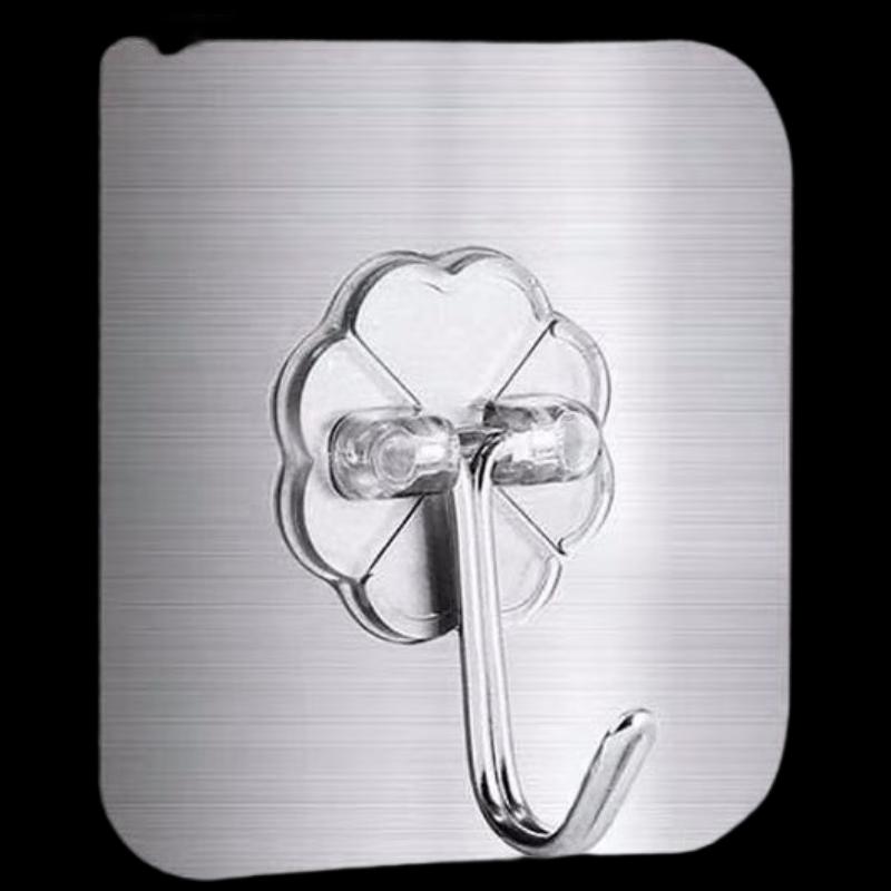 Jiani Bear Brushed Silver Adhesive Hooks