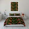 Christmas Hat and Decor Set Bedding Duvet Cover Set Duvet Cover Pillowcases  (1*Duvet Cover 2*Pillowcases, without duvet insert)