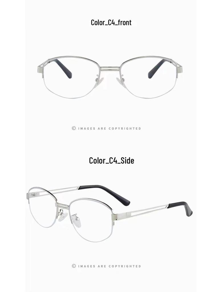 High-End Oval Gold Wire Eyeglass Frames for Women - Stylish Prescription-Ready