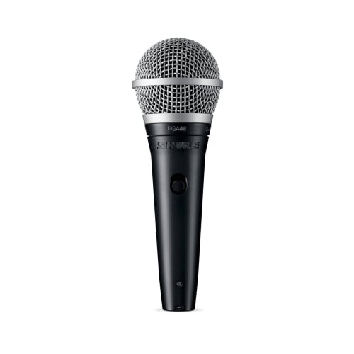 Shure Dynamic Vocal Microphone PGA48-XLR with XLR and Phone Cables