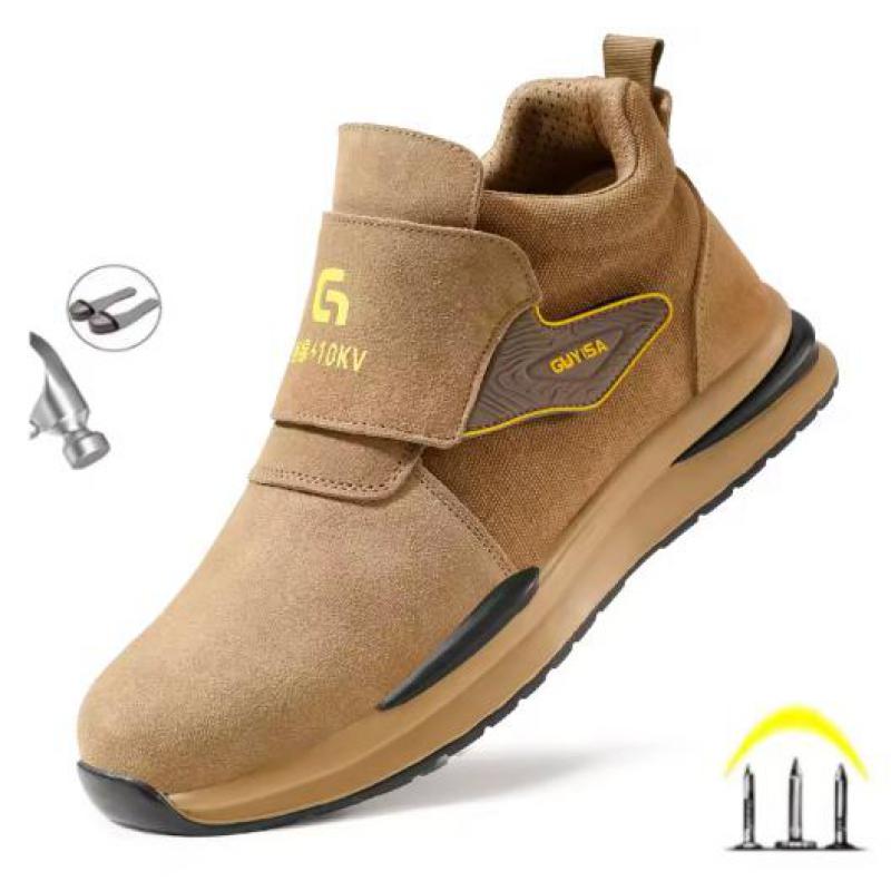 Fashion Insulated Shoes 10kv Electrical Shoes Anti Scalding Welding Shoes Anti-smash Work Safety Boots Men Anti Puncture Suede Boots
