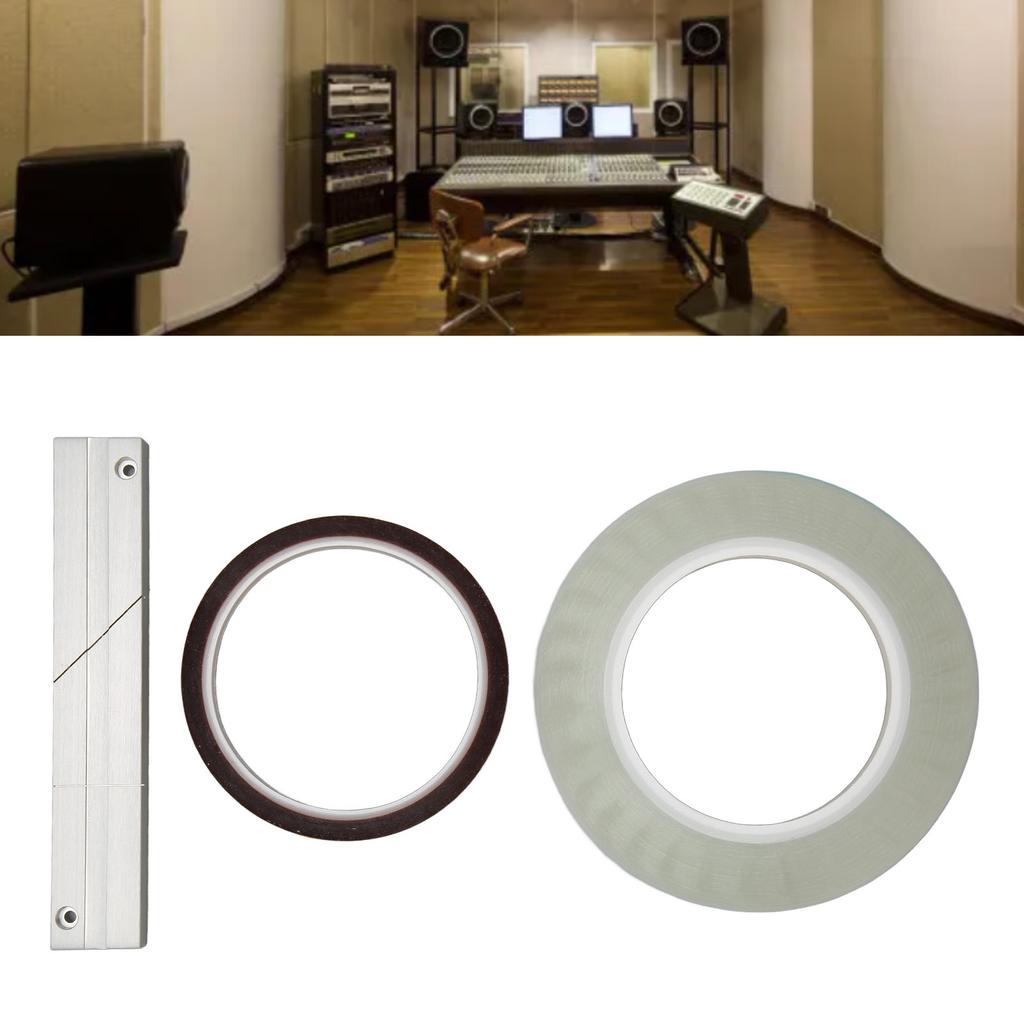 Tape Splicing Set 1Celsius4 10 Inch Tape Splicing Block Reel to Reel Kit with Full Track Splicing Plate Splicing Tape Tape for Revoxsonido Open R