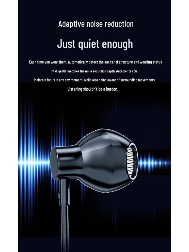 Neckband Noise-Cancelling Bluetooth Earphones for Apple, Xiaomi, OPPO