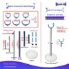 BJD Doll Adjustable Stand for 1/6, 1/8, 1/12 Scale Figures