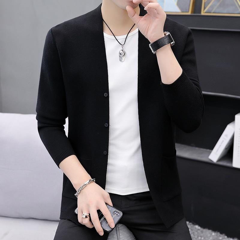 

Новинка осени и зимы, модный универсальный принт, молодежное удобное пальто, кардиган, свитер, мужской вязаный свитер, топ 190