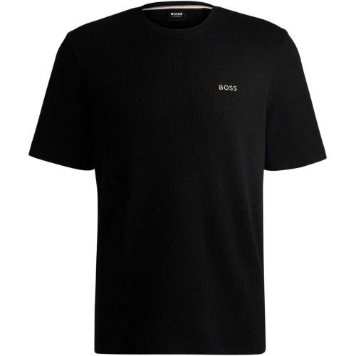 Boss Mens Waffle Knit Classic Short-Sleeved T-Shirt