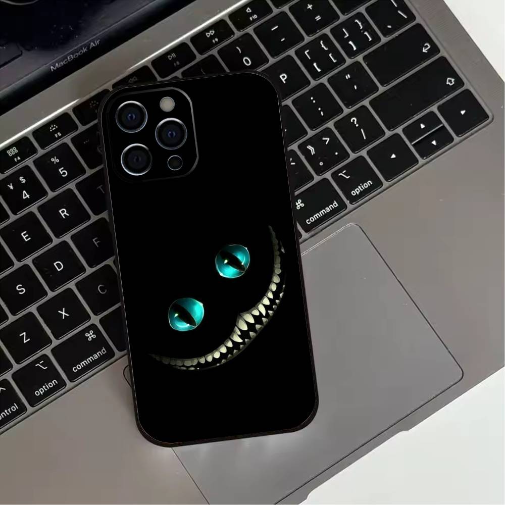 Cool C-Cheshire C-Cat    Phone Case For iPhone 17,16,15,14,13,12,11 Plus,Pro Max,Soft Silicone Black Cover