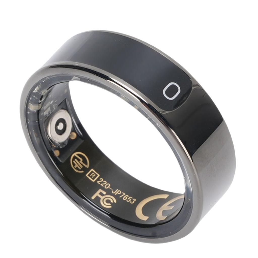 Fitness Tracker Ring with Display Screen Gesture Control Taking Picture 50 Meter Waterproofing Smart Ring for Sports