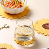 2pcs Silicone Trivet Mat Cute Sunflower Anti Scalding Mat, Heat Insulation Pat for Dishes, Soft Silicone Meal Mat Table Anti Slip Coaster