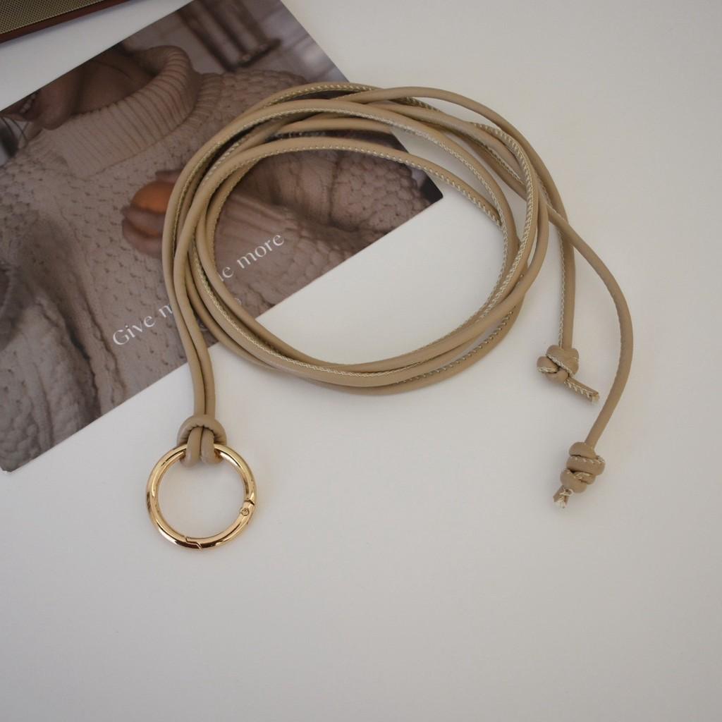Elegant Soft Pu Leather Circle Knot Waist Belt For Women In Black Beige Camel Khaki хаки