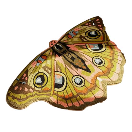 Colorful Butterfly Rug, Vintage Irregular Butterfly Moth Shaped Floor Mat, Soft Fluffy Washable Area Rug for Living Room Bedroom Entryway Bathroom 40x70cm