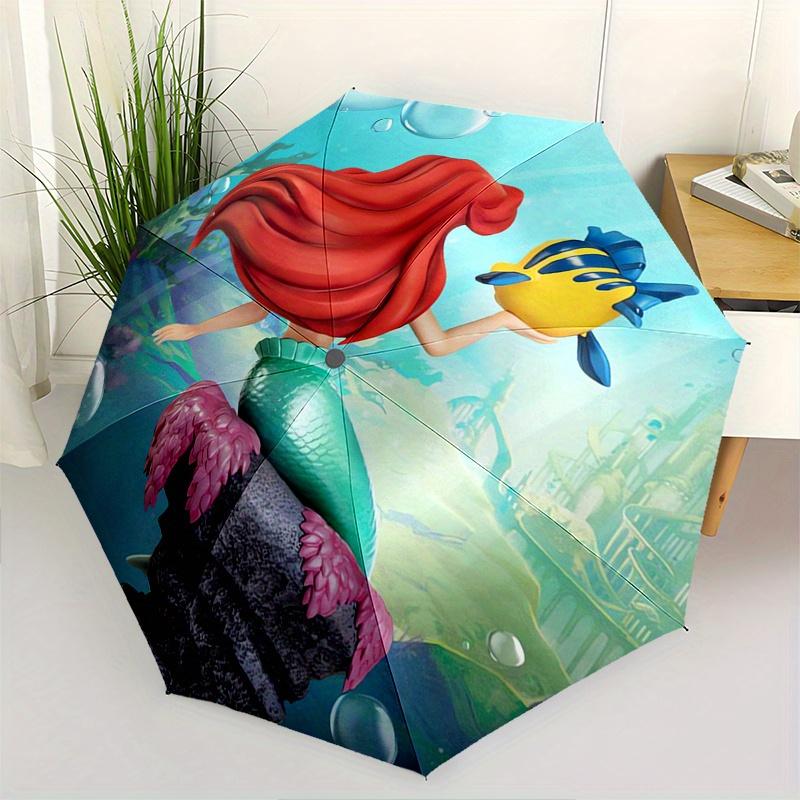 

Ariel Automatic Folding Umbrella - Simple 8-Rib Design, Bright Cartoon Pattern, Durable Iron Frame, Suitable For Travel, Outdoor, Beach - Cu