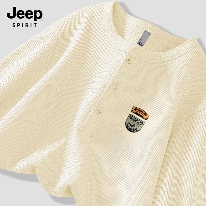 

JEEP SPIRIT Men s Waffle Knit Long-Sleeve T-Shirt XL