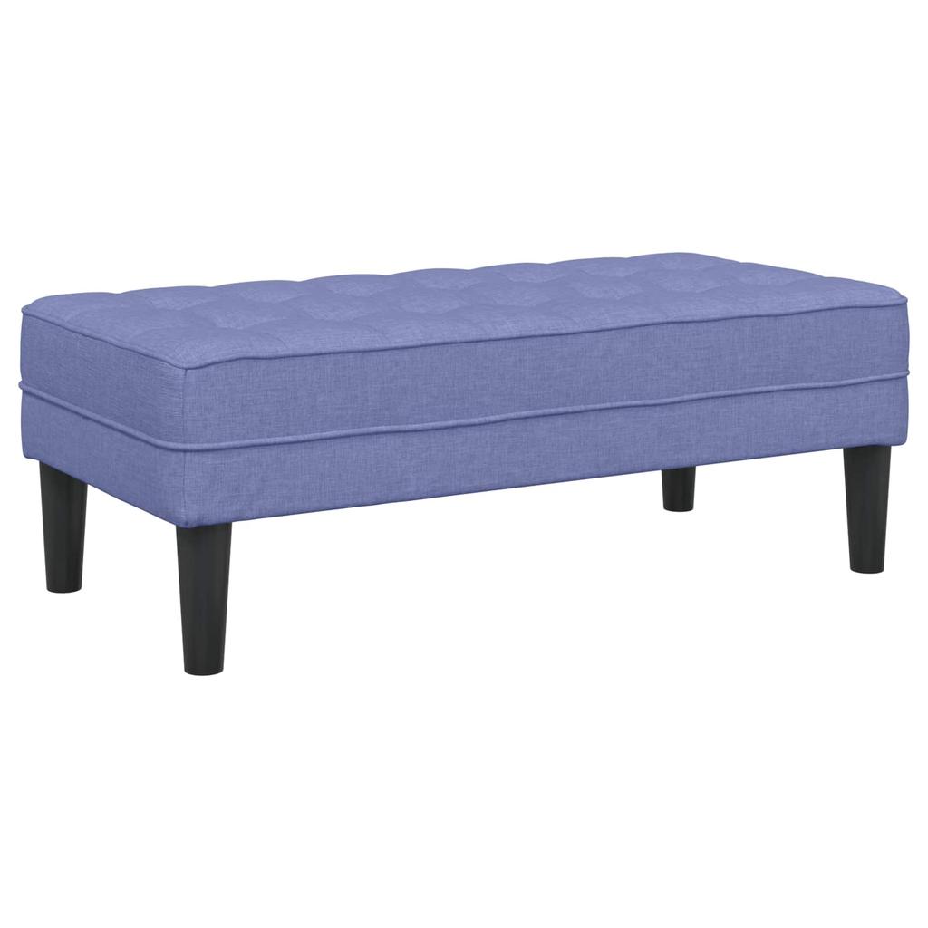Sofa Set with Cushions 2 Pcs Jeans Blue Polyester