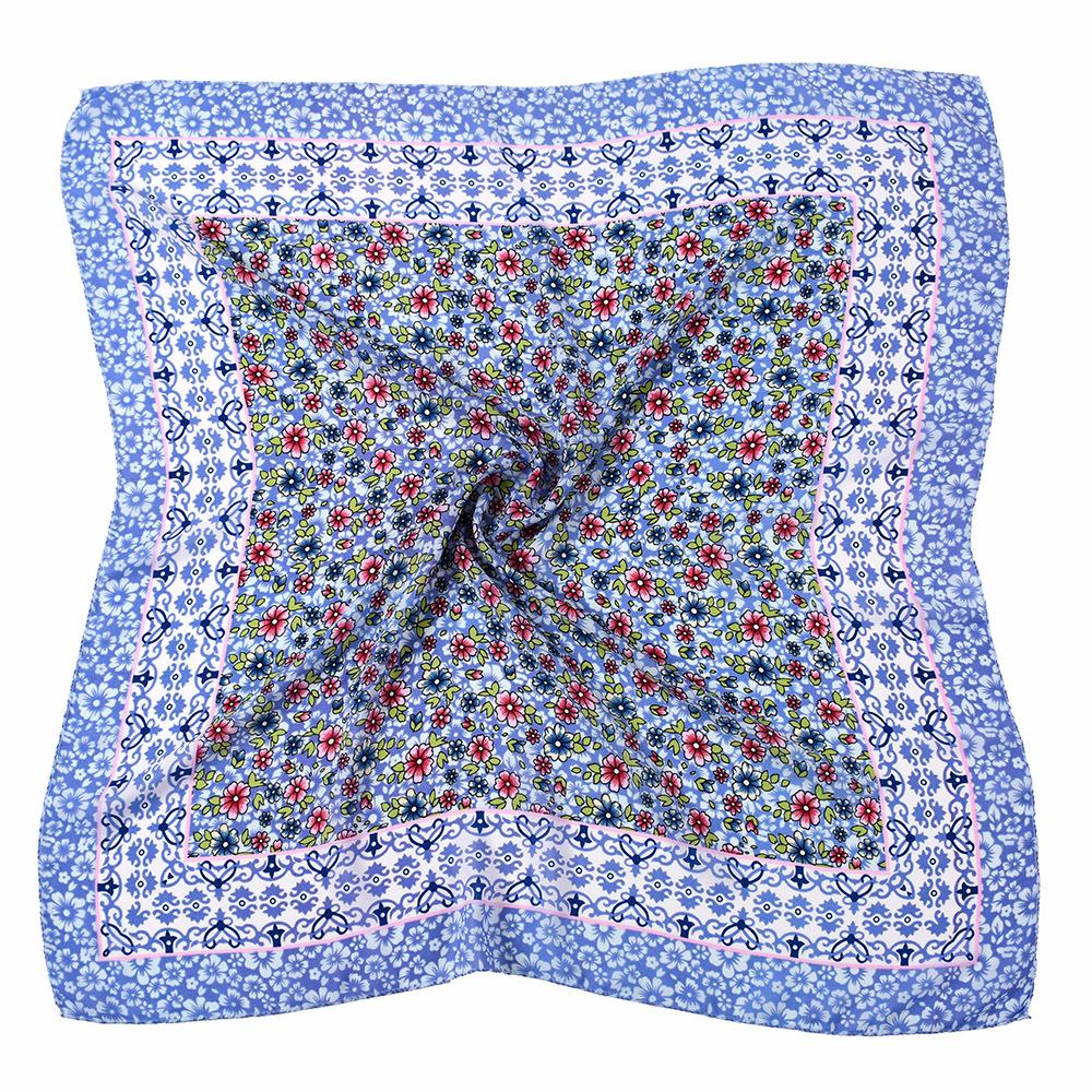 Ethnic Style Women Square Scarf Russian National Shawl Hijab Head Scarves Ladies Retro Floral Print Bandana Foulard Handkerchief