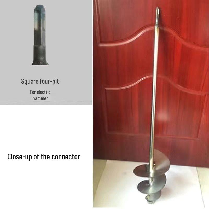 Stainless Steel Dual-Use Mixer: Cement & Sand Plastering Rod with Electric Hammer