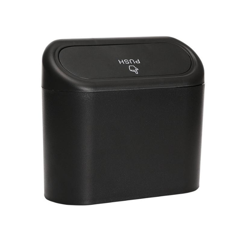 

1/2PCS 1L Car Storage Case Trash Bin Push Can Mini Tray Dustbin Garbage Box Door Seat Clip Stand Holder Automotive Accessories