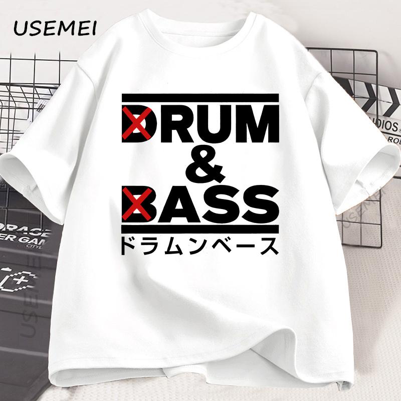Funny Drum and Bass T Shirt Men Rum and Ass Lovers Jokes T-shirt Y2k Short Sleeve Cotton O-neck Tshirt Summer Tees Man Clothing