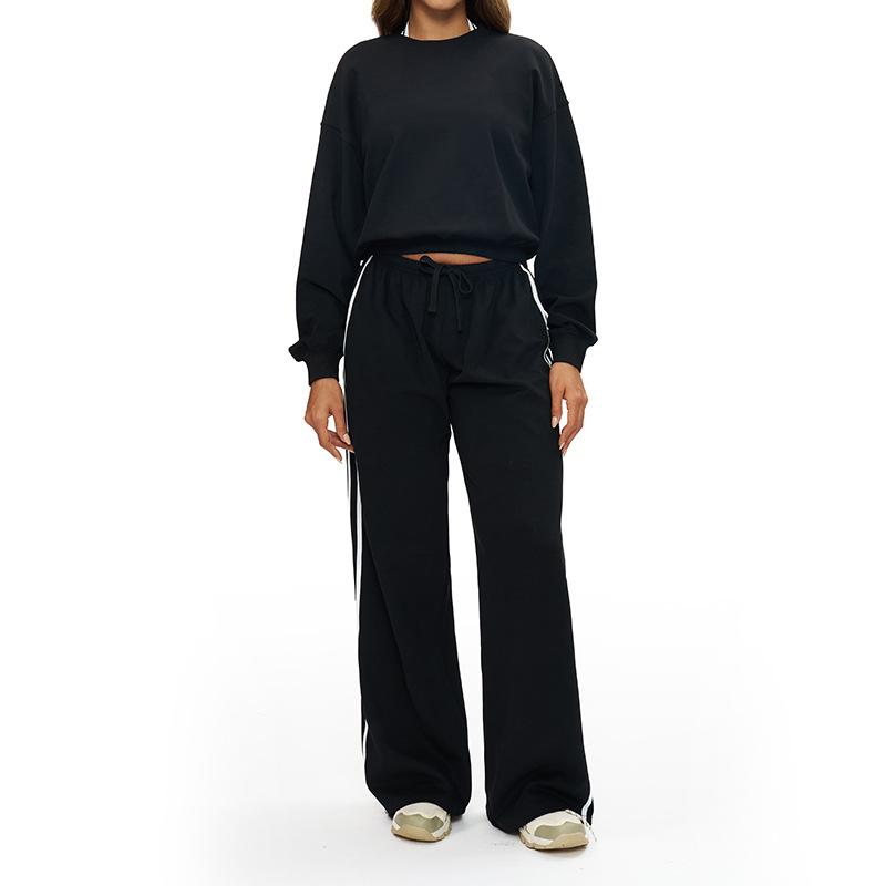 JYL Winter Casual Sweatshirt Set Comfortable Fashion Outfit M лимон