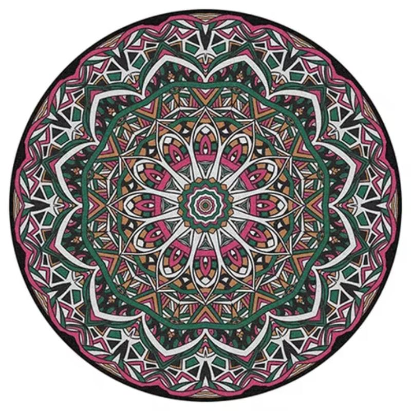 Persian Style Living Room Carpet Bedroom Decoration Dressing Table Cloakroom Non-slip Floor Carpets Circular Area Rugs