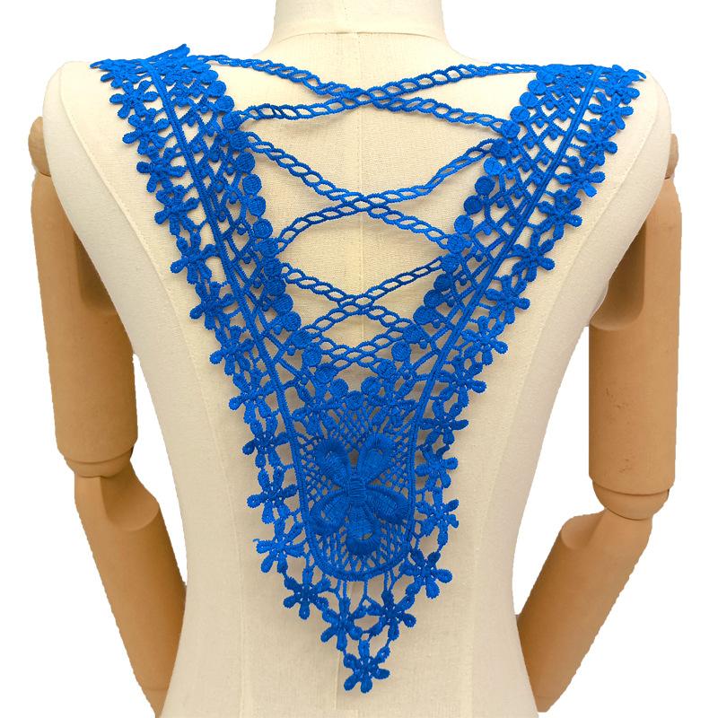 Milk silk embroidered corsage, lace embroidered back collar, hollow false collar DIY lace accessories