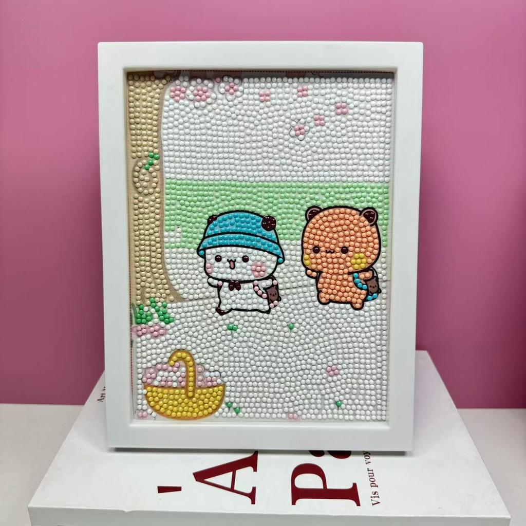 Children'S Diamond Painting Framed Handmade Diy Material Bag Sanrio Diamond Paste Painting Concentration Toy