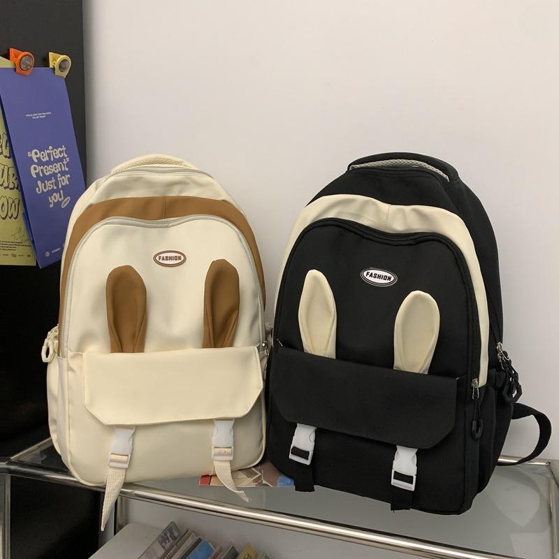 Japanese girl soft girl backpack large capacity cute rabbit schoolbag female high school junior high school student backpack tide