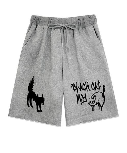RANDOMOFF My Black Cat Knee-Length Shorts [4 Colors]