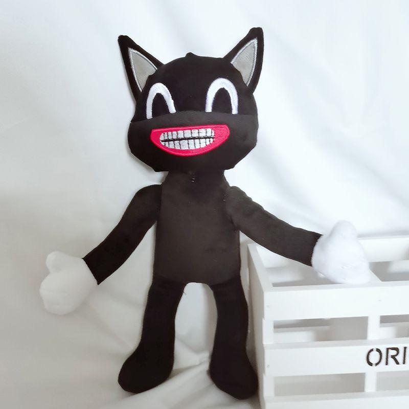 Adorable Black Cartoon Cat Plush Toy Stuffed Doll Perfect For Halloween Decorations