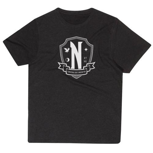 Wednesday Unisex Adult Nevermore Emblem T-Shirt