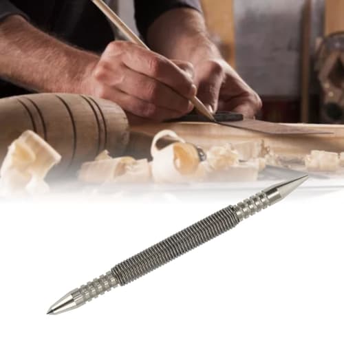 HAIBING Hammerless Center Punch, Double-Ended, Rust-Resistant, Convenient for Metalworking