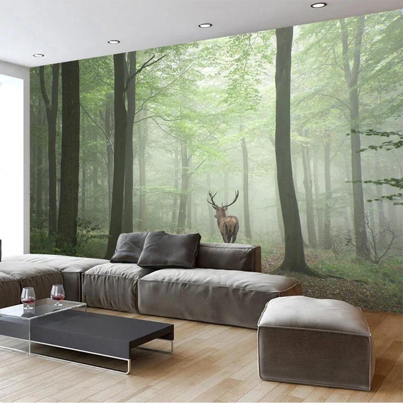 Carta da parati murale 3d moderna foresta albero sfondo muro dipinto soggiorno tv divano studio arredamento casa carta da parati vintage