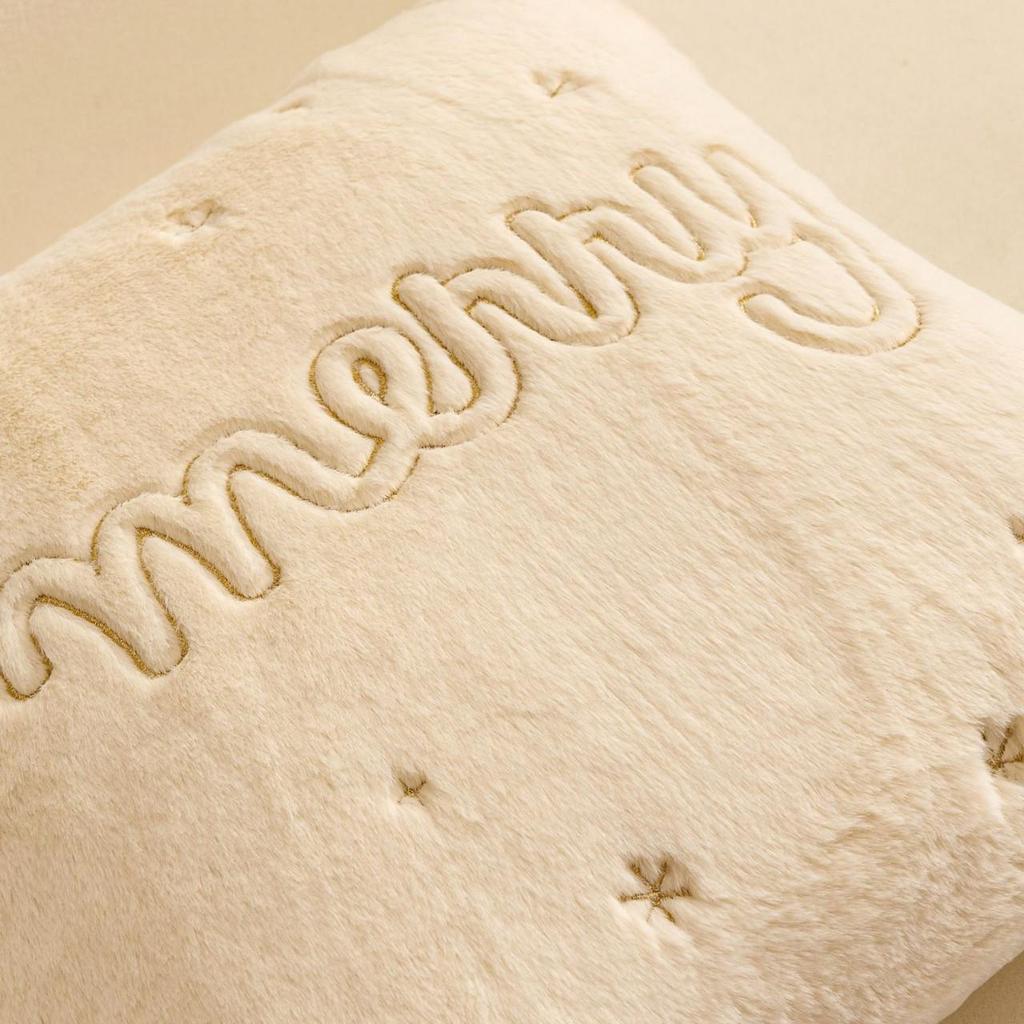 Modern Simple Christmas Embroidered Pillow Cover for Living Room Sofa