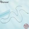 BAMOER Classic Basic O-chain Solid 925 Silver Lobster Clasp Adjustable Necklace Box Cable Chain DIY Jewelry for Women
