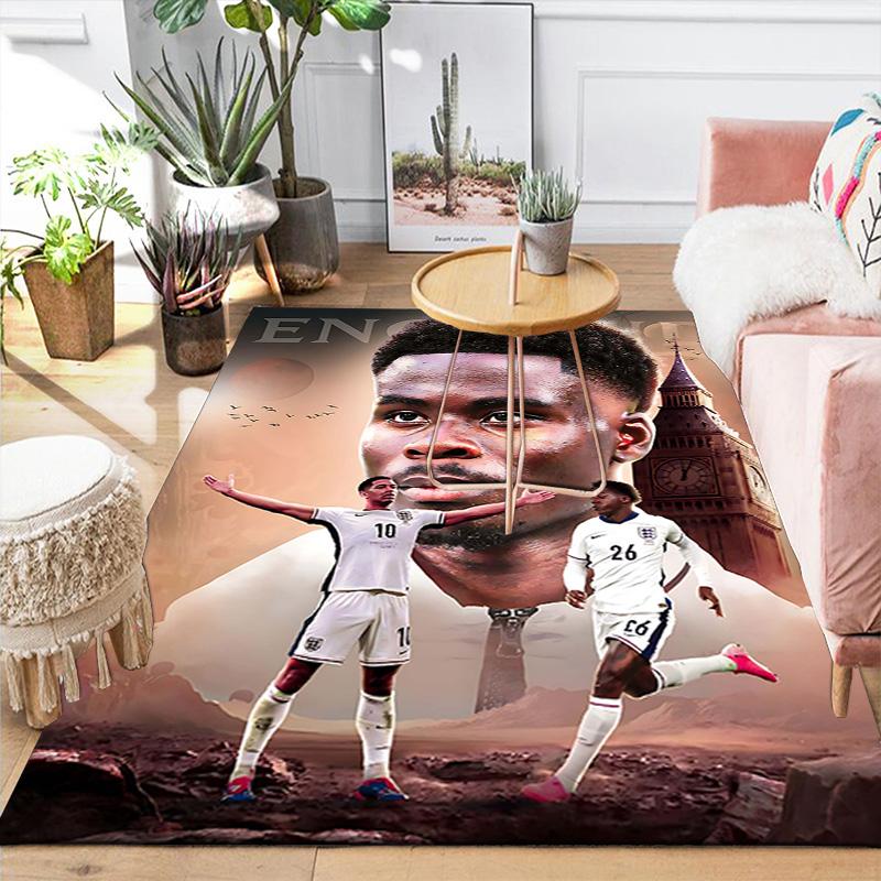1pc England Football Celebration Rug, Office Carpet Indoor Outdoor Entrance Doormat, Non-Slip Soft And Comfortable, Living Room. DT707083