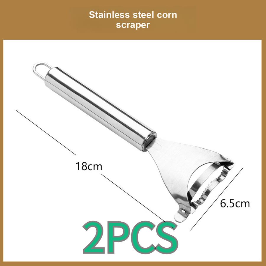 2 Pcs Stainless Steel Peelers Corn Remover Kitchen Household Corn Peeler Fishing Tool