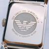 Used [Working item] Good condition EMPORIO ARMANI stainless steel watch square men's Emporio Armani orange beige brown