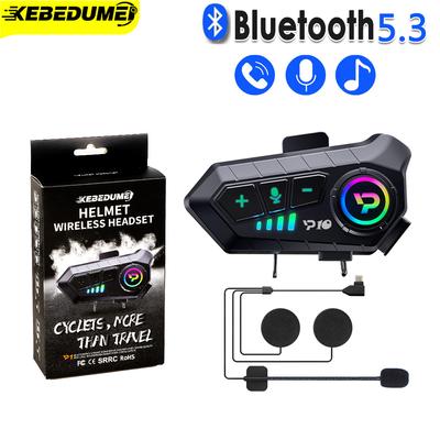 Kebidumei YP10 Motorradhelm Headset Kabellos Bluetooth5.3 Freisprechanruf-Kit moto Wasserdichter Musikplayer Lautsprecher Kopfhörer
