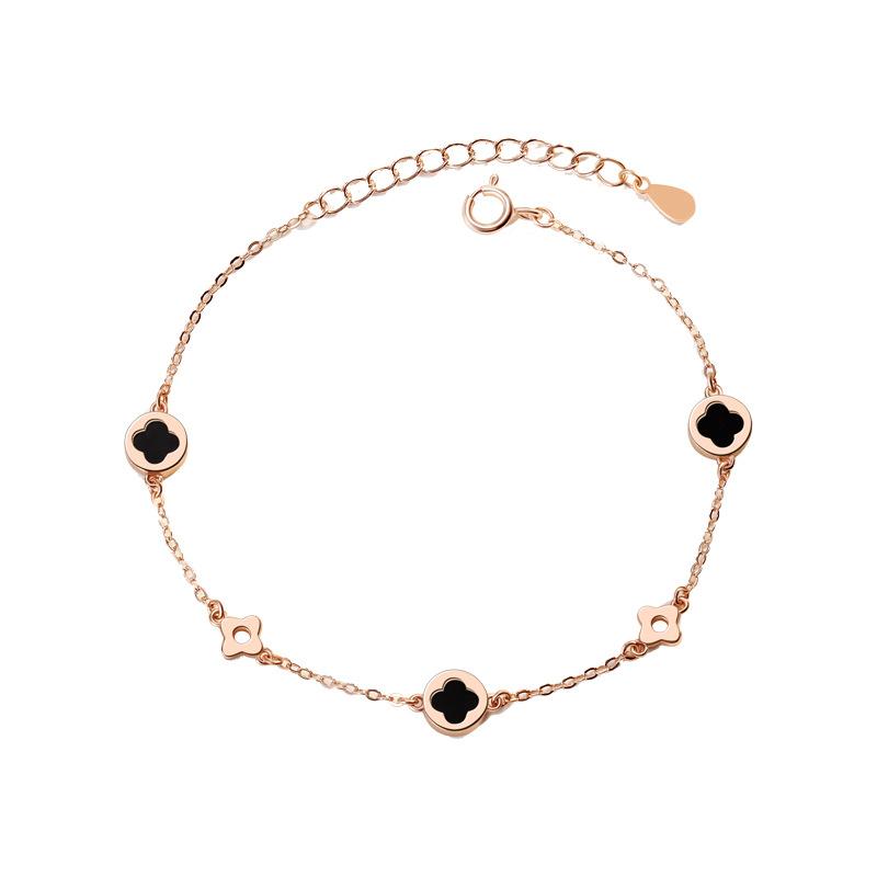 

Браслет с четырехлистным клевером, агатовые украшения, браслет для девочек в стиле хай-энд, женский браслет в корейском стиле, простой браслет для подруг.