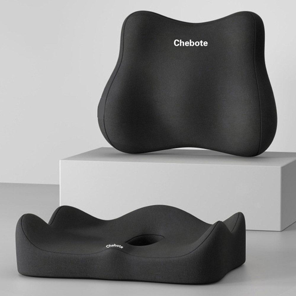 

Memory Foam Lumbar Support Pillow Waist Support Ergonomic Seat Cushion Ultra Soft Rebound Office Chair Pad for Office Chair чорний