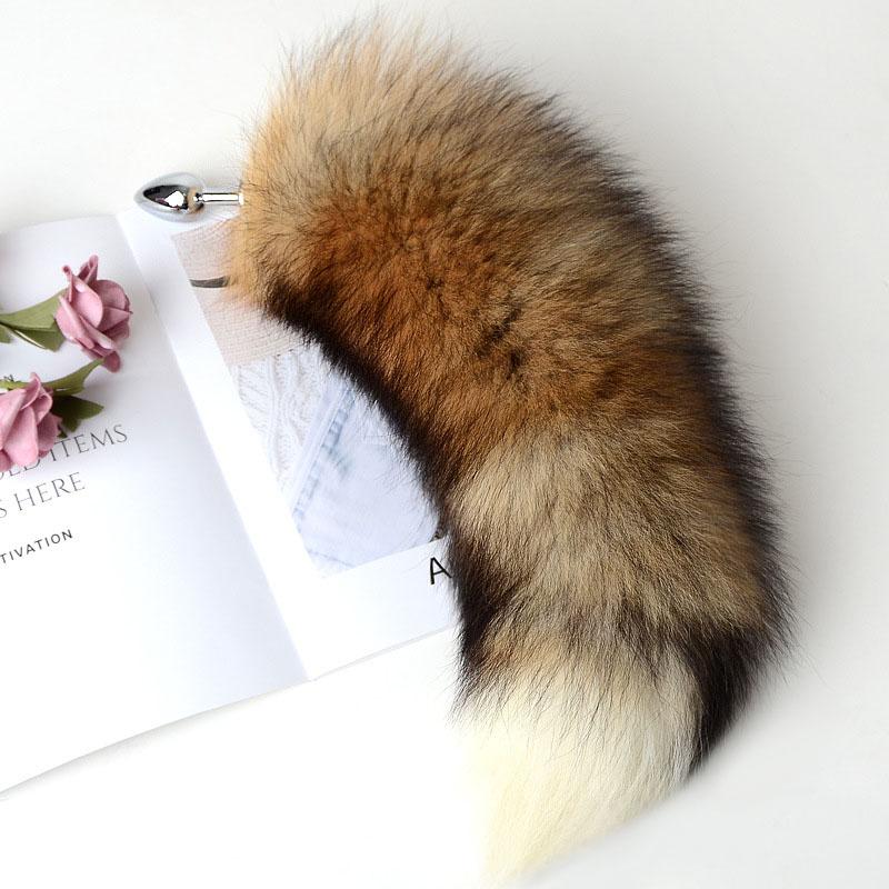 Plug anal separabil coada de vulpe reală cosplay plug anal coada sexuală produse pentru adulți jucării sexuale anale pentru femei cupluri bărbați sexy