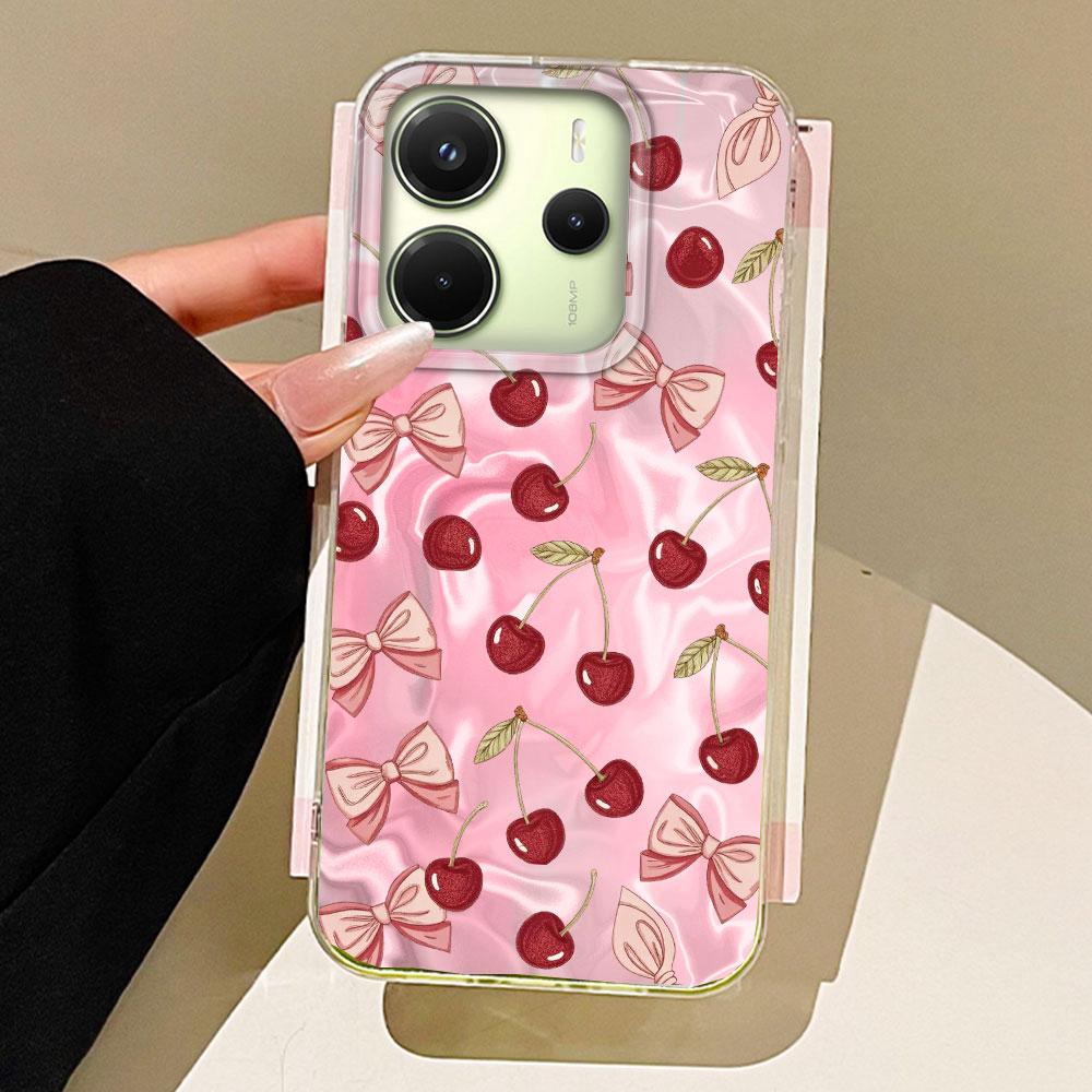 Summer Cherry Fruit Women Girls Phone Case for Xiaomi Redmi Note 14 13 12 11 11S 10 9 8 Pro 9C 13C 14C A5 A3 A4 A3X A1 A2 Cover