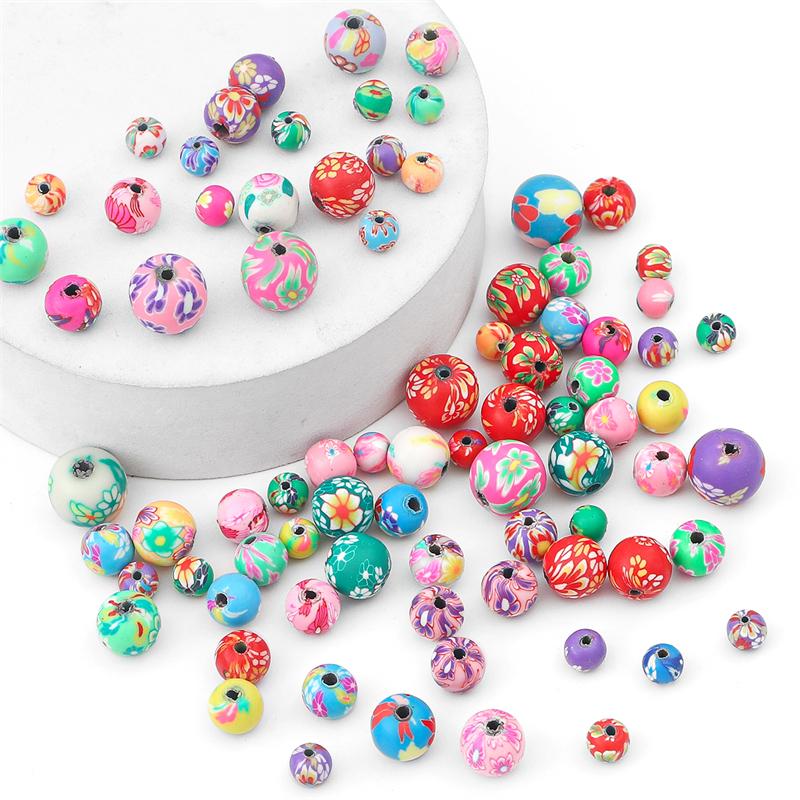 20/30 Stück weicher, farbiger Ton, lose Perlen für DIY-Halskette, Armband, Ohrringe, Schmuckherstellung, Bastelzubehör