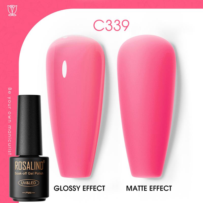 ROSALIND Laser Top Coat Gel Nail Polish Bright Semi Permanent Soak Off UV Multicolor Nail Polish Gel Varnish Hybrid For Nail Art Design LED/UV Lamp