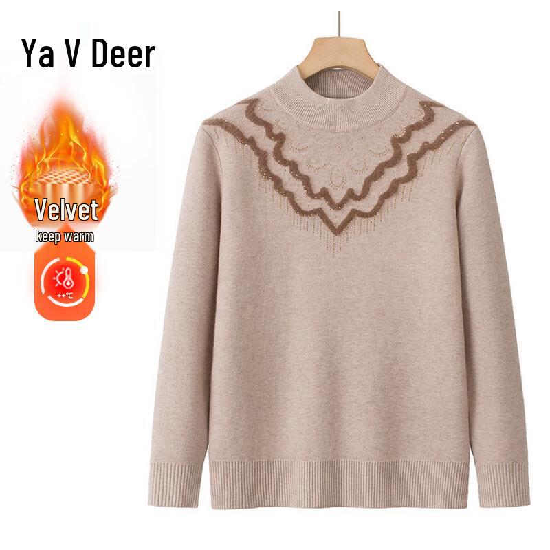

Yalu Women s Warm Fleece-Lined Pullover Sweater XL