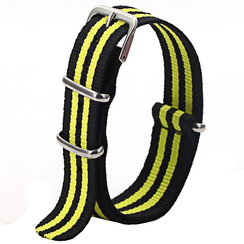 Sport Nylon Watch Band for Women&Men Watch Strap 18mm 20mm 22mm Army Sport Strap Fabric Nylon Watchband Buckle Belt