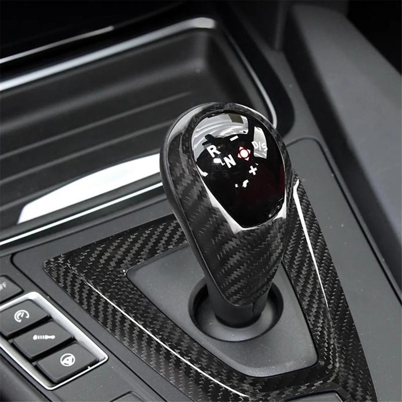 A87Q-Carbon Fiber Car Center Console Shift Knob Panel Cover for BMW M3 F80 M4 F82 F83 RHD